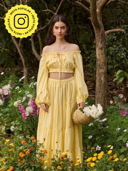 The Clothing Factory - Butter Yellow Tiered Maxi Skirt