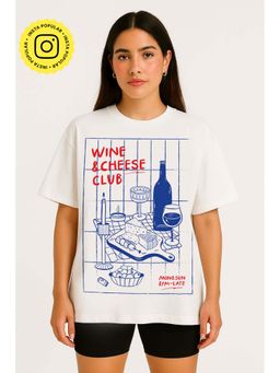 The Clothing Factory - White Wine and Cheese Club Oversized T-shirt