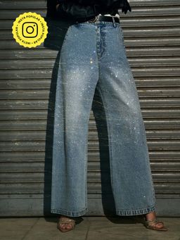 The Clothing Factory - Blue Crystal Mist Denim Jeans