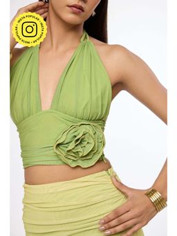 The Clothing Factory - Citrus Ombre Halter Crop Top
