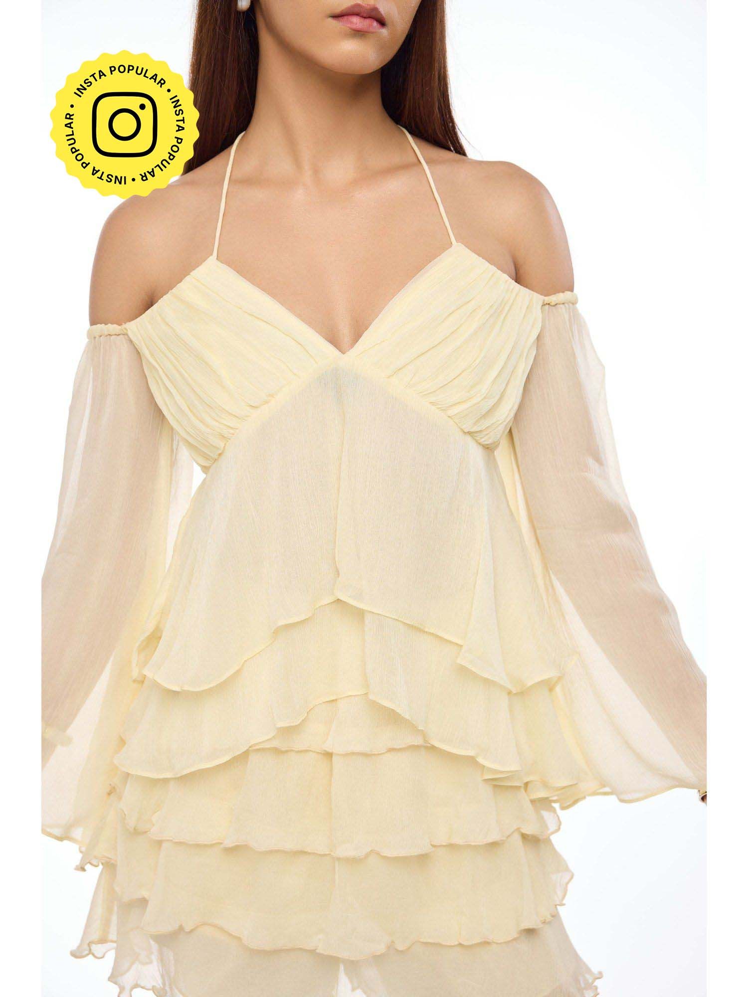 Buttercream Breeze Tiered Camisole Crop Top-picture-34