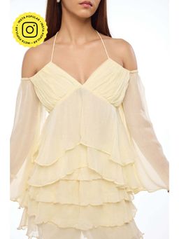 The Clothing Factory - Buttercream Breeze Tiered Camisole Crop Top