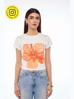 The Clothing Factory - Solstice Bloom Backless Baby Crop Top
