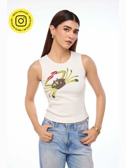 The Clothing Factory - Coastal Crab Beaded Tank