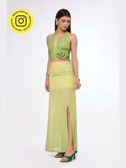 The Clothing Factory - Women'S Citrus Ombre Sheer Maxi Skirt