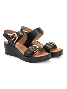 Delize - Women Black Wedges Heels