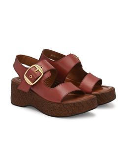 Delize - Women Maroon Wedges Heels
