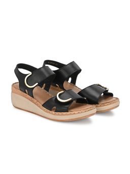 Delize - Women Black Wedges Heels