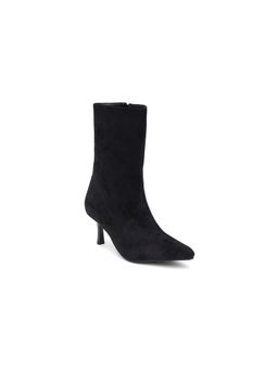 Sherrif Shoes - Women Black Velvet Casual Boots
