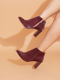 Sherrif Shoes - Women Maroon Casual Boots