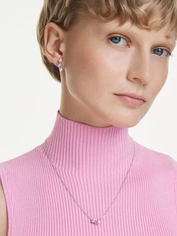 SWAROVSKI - Women Ariana Grande Mixed Cuts Rhodium Plated Necklace Set