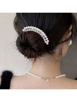 Stol'N - Women Metal Diamond Pearl Hair Pin