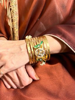 ISHKAARA - Women Multi-Color Peacock Kundan Grace Cuff