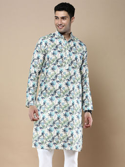 Sanwara - Multi-Color Mens Designer & Stylish Printed Traditional Cotton Kurta