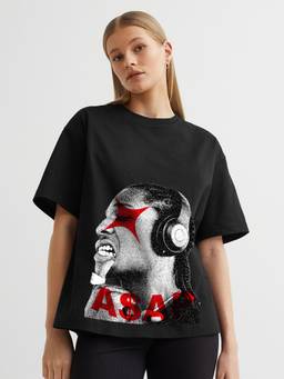 PRONK - Resonance Women Terry Printed Oversized T-Shirt