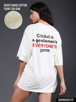 PRONK - Everyone 's Game Women Oversized Terry Graphic T-Shirt