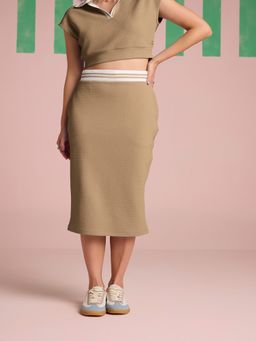 Muvazo - Sand Breezy Texture Skirt