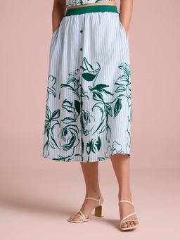 Muvazo - Rosette Stripe Skirt