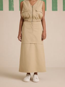 Muvazo - Sunbaked Zip'up Skirt