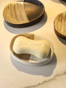 The Better Home - Khaki Ceramic Soap Dish (Pack of 3)