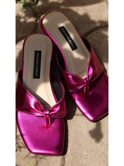 Shradha Hedau Footwear Couture - Pink Open Toe Block Heels