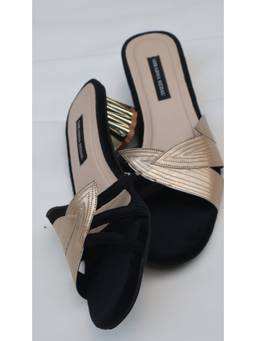 Shradha Hedau Footwear Couture - Black Open Toe Block Heels