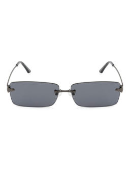 Opium Eyewear - Unisex Rectangular Sunglass 100% UV Protection Grey Lens (OP-10363-C02-58) (58)