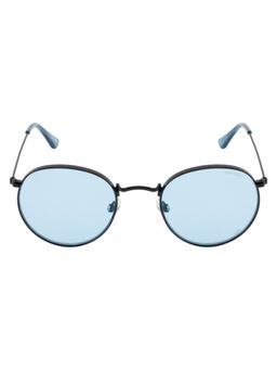 Opium Eyewear - Unisex Round Sunglass 100% UV Protection Blue Lens (OP-10387-C01-52) (52)