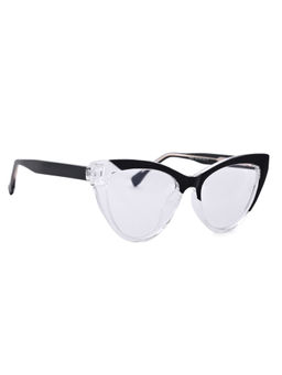 PERKEY - Cat Eye Oversized Black White Fusion Computer Glasses For Women (OPTL0010-C4) (52)