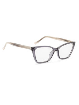 PERKEY - Full Rim Soft Cat Eye Shiny Grey Spectacle Frames For Women (OPTL0021-C2) (53)