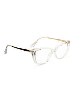 PERKEY - Cat Eye Bold Glossy Transparent Spectacle Frame For Women (OPTL0024-C2) (52)