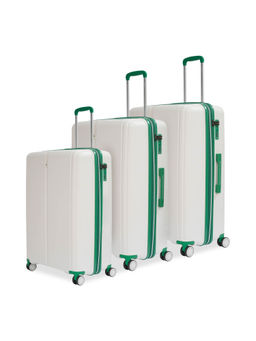 United Colors of Benetton - Emerald Plus Trolley Bags - White (Pack of 3)