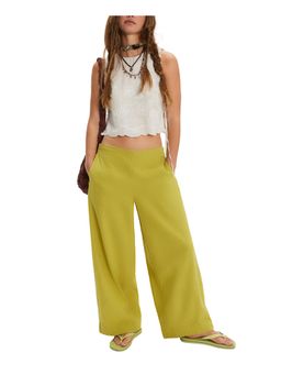 Free People - Demi Cotton Linen Pants - Green