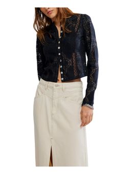 Free People - Jae Knit Long Sleeve Cardigan - Black