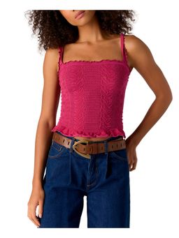 Free People - So Soft Femme Square Neck Cami Top - Pink