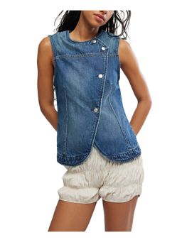 Free People - Maris Denim Top - Blue