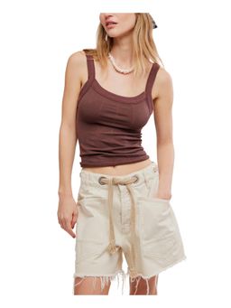 Free People - So Soft Seamless Scoop Neck Cami Top - Brown