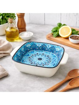 NFI Essentials - Ceramic Square Serving Bowl with Handles Microwave & Dishwasher Safe