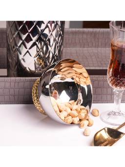 SAGE KONCPT - Stainless Steel Snake Decorative Nut Bowl
