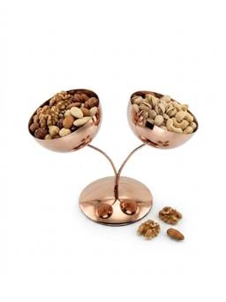 SAGE KONCPT - Stainless Steel Tulip Decorative Nut Bowl Rose Gold Finish