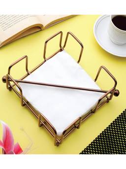 SAGE KONCPT - Stainless Steel Nest Roots Tissue Holder Rose Gold Finish