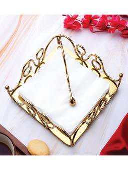 SAGE KONCPT - Stainless Steel Snake Tissue Holder Gold Finish