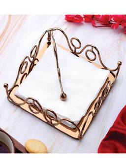 SAGE KONCPT - Stainless Steel Snake Tissue Holder Rose Gold Finish