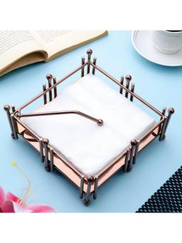 SAGE KONCPT - Stainless Steel I Ball Tissue Holder Rose Gold Finish