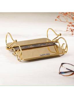 SAGE KONCPT - Stainless Steel Curvy Tissue Holder Gold Finish