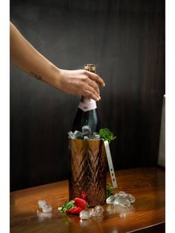 SAGE KONCPT - Diamond Wine Chiller Rose Gold Finish Stainless Steel