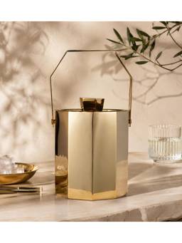 SAGE KONCPT - Aura Stainless Steel Ice Bucket Gold Finish