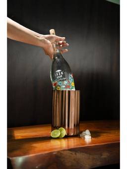 SAGE KONCPT - Fluted Wine Chiller Gold Finish Stainless Steel