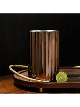 SAGE KONCPT - Fluted Stainless Steel Wine Chiller Rose Gold Finish
