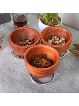 SAGE KONCPT - Wooden Katori Set of 3